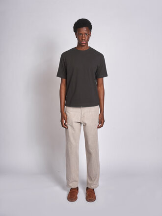 Auralee T-Shirt Brushed Organic Cotton Jersey Noir