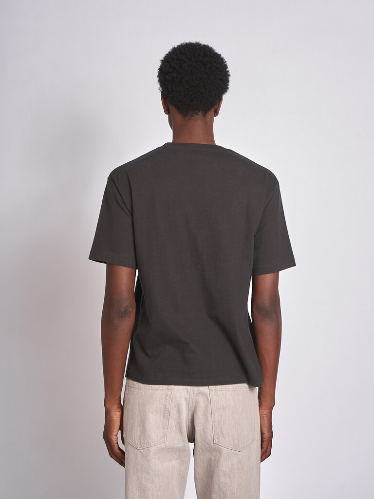 Auralee Black Brushed Organic Cotton Jersey T-shirt