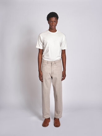 Auralee Light gray Faded Hard Twist Brown Denim Wide Jeans