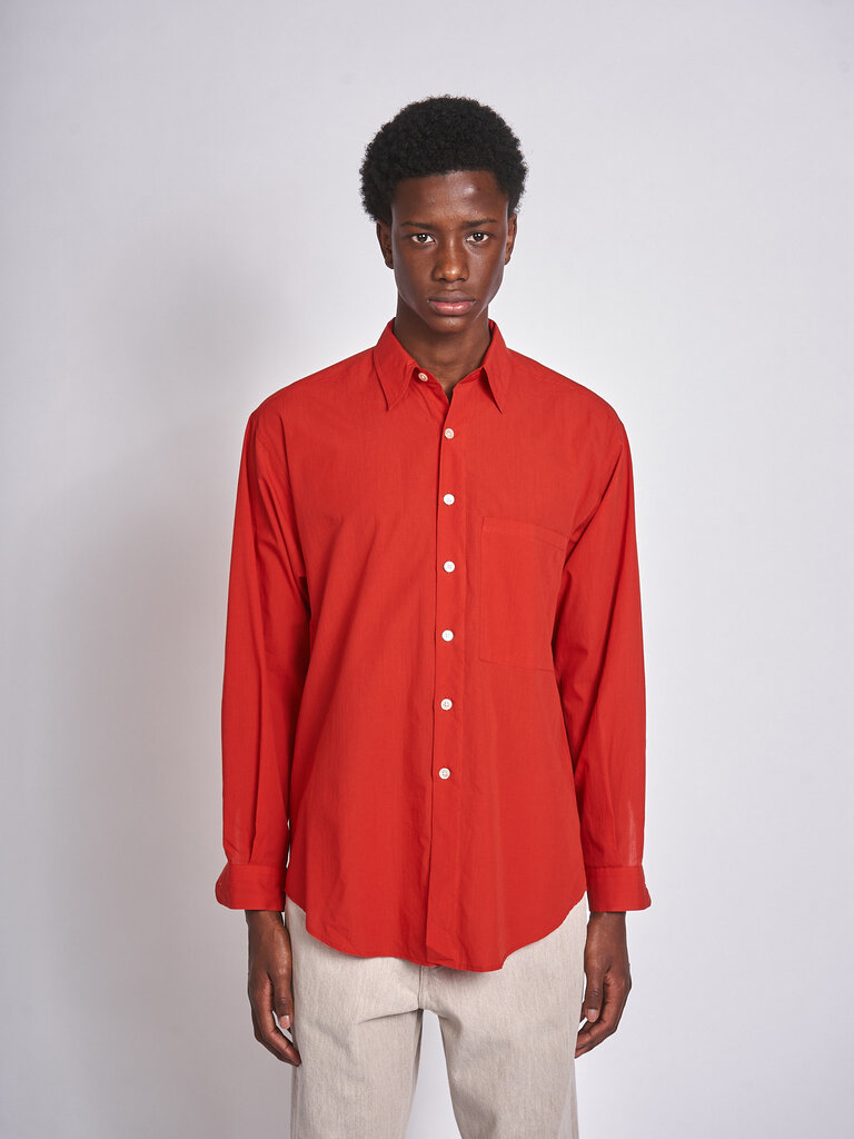 Auralee Chemise Super Fine Cotton Lawn Rouge