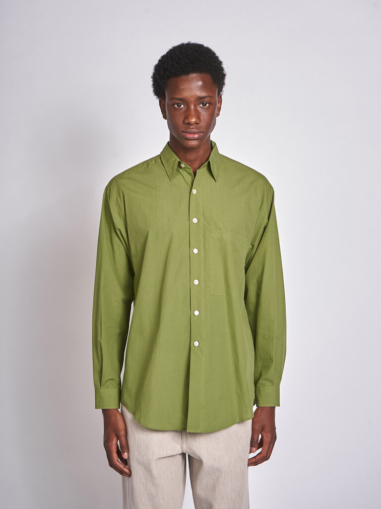 Auralee Chemise Super Fine Cotton Lawn Vert