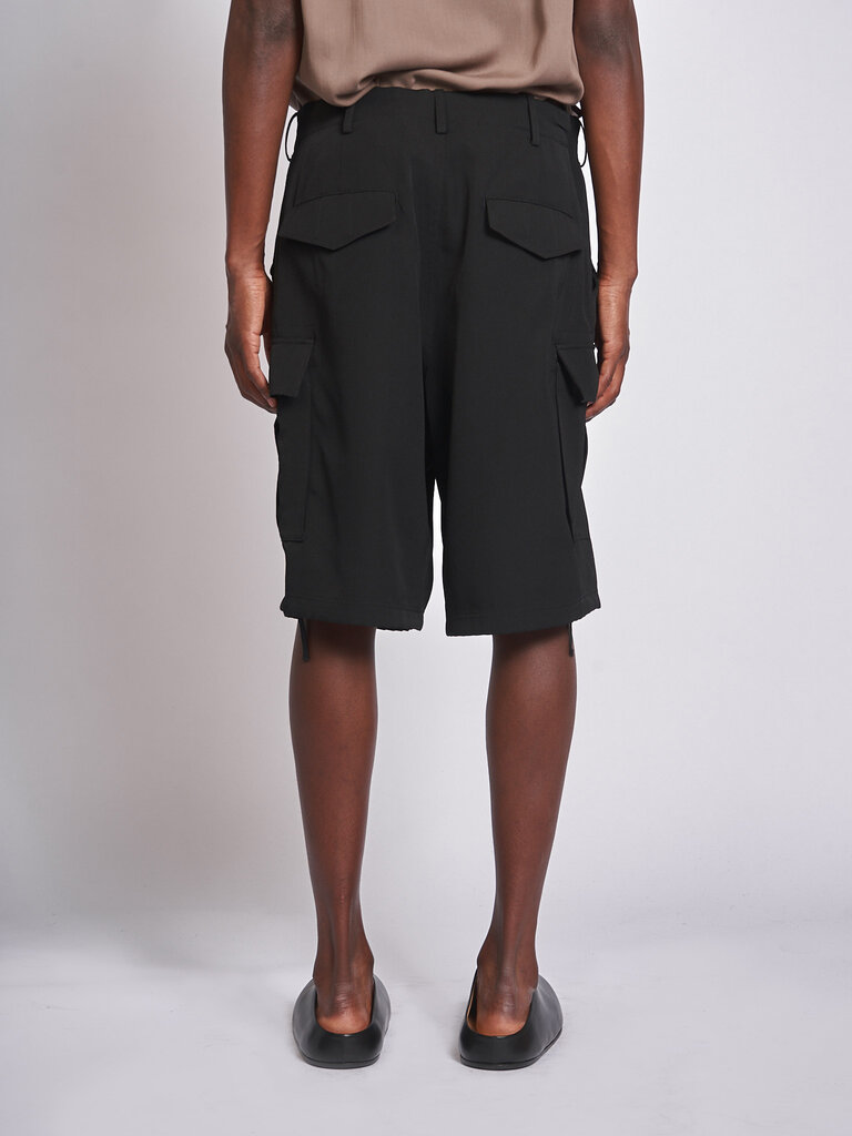 Yohji Yamamoto Black Side Pocket HK-P09-100 Short