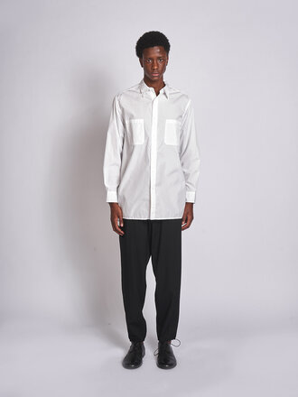 Yohji Yamamoto Chemise Big Standard Chain HK-B02-001 Blanc