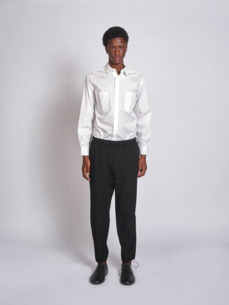 Yohji Yamamoto Black Rib Pocket HK-P03-140 Pants