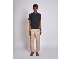 John Smedley: Navy Lorca Welted T-Shirt | Men's Designer Clothes