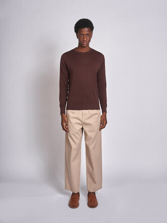 John Smedley Chandail Rowland CN LS Raisin