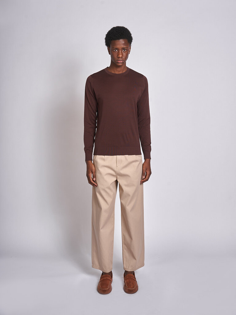 John Smedley Chandail Rowland CN LS Raisin