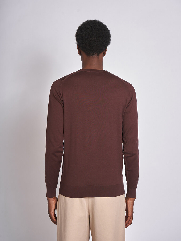John Smedley Chandail Rowland CN LS Raisin