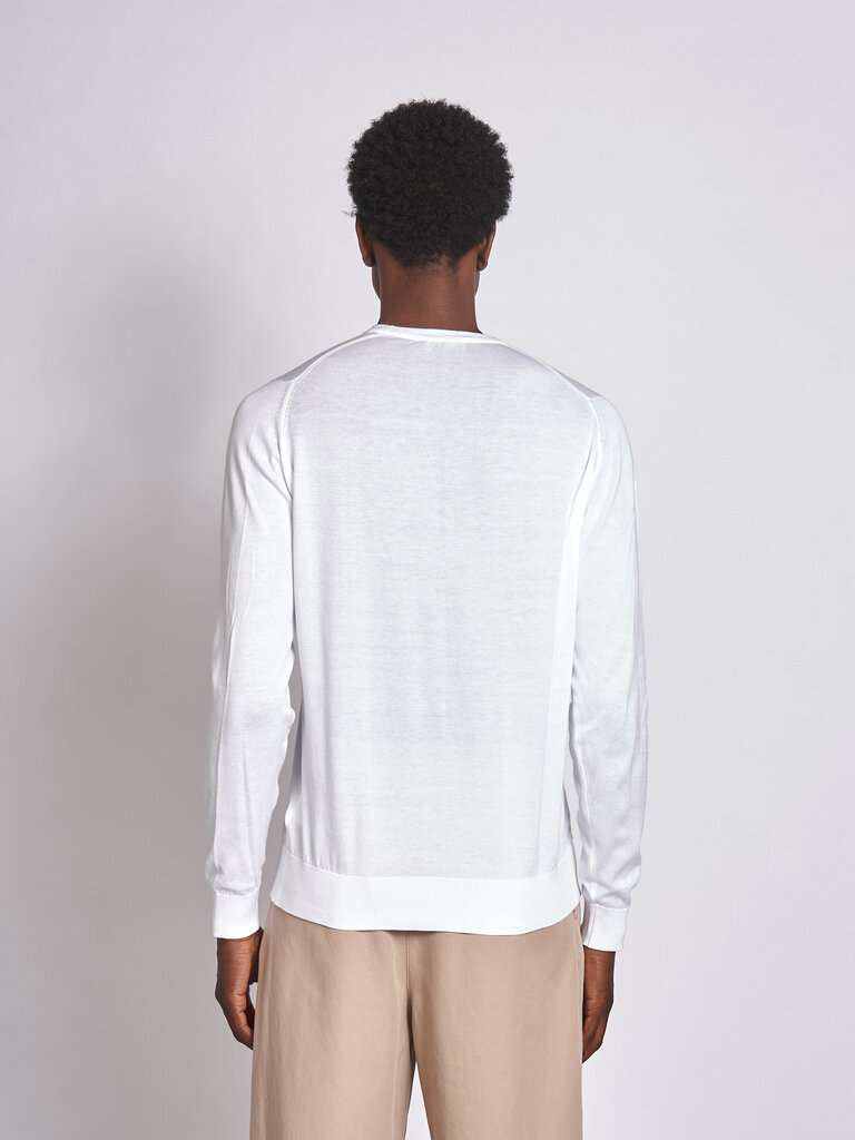 John Smedley White Rowland Jumper