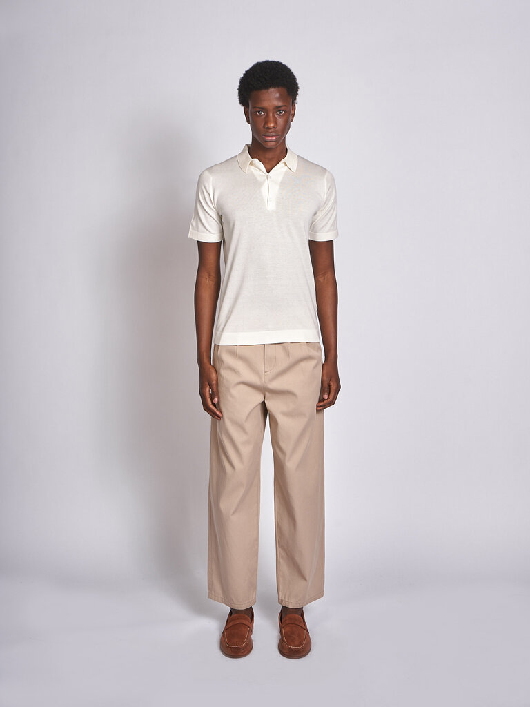 John Smedley Polo Mycroft Welted SS Starch
