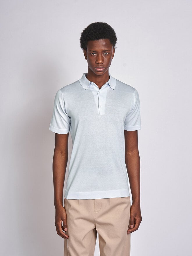 John Smedley: Dew Mycroft Welted SS Polo | Men's Designer Clothes