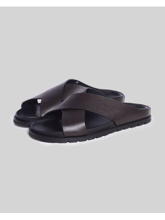 Barrett Dark Brown Sandalo Grana T.Moro Oyster Sandals