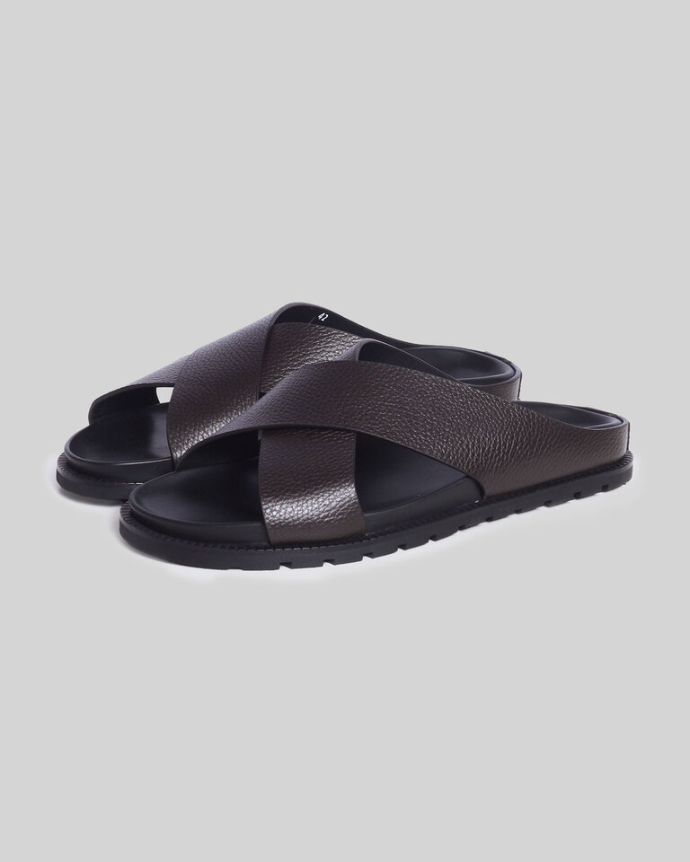 Barrett Dark Brown Sandalo Grana T.Moro Oyster Sandals