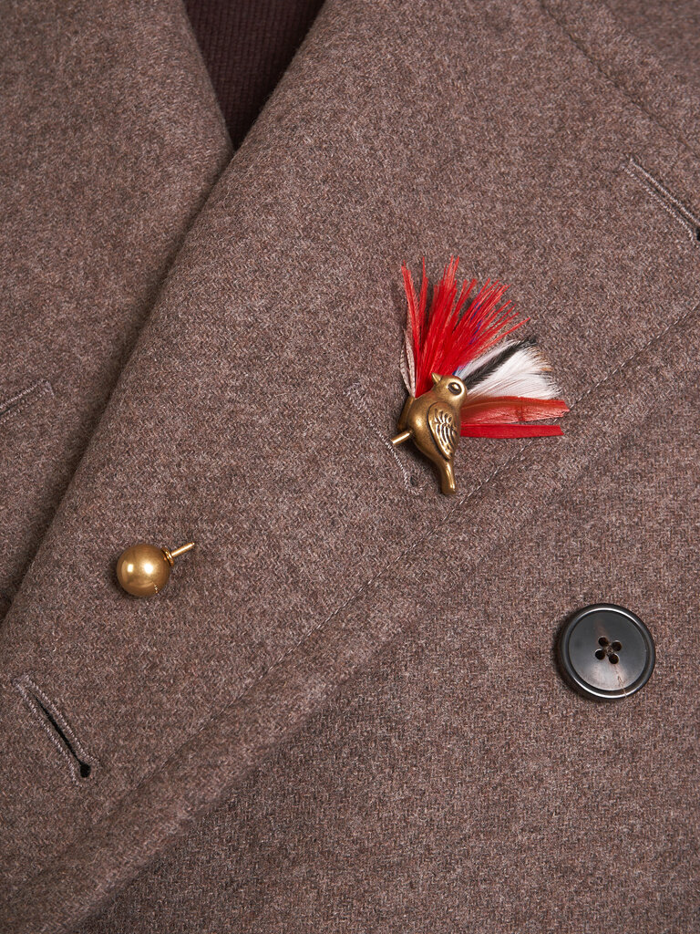 Dries Van Noten Mat Gold Pin