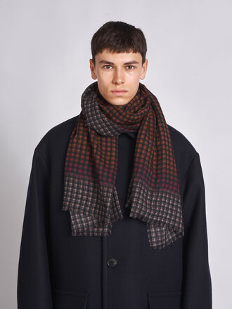 Dries Van Noten Orange Folk Q.4124 Scarf