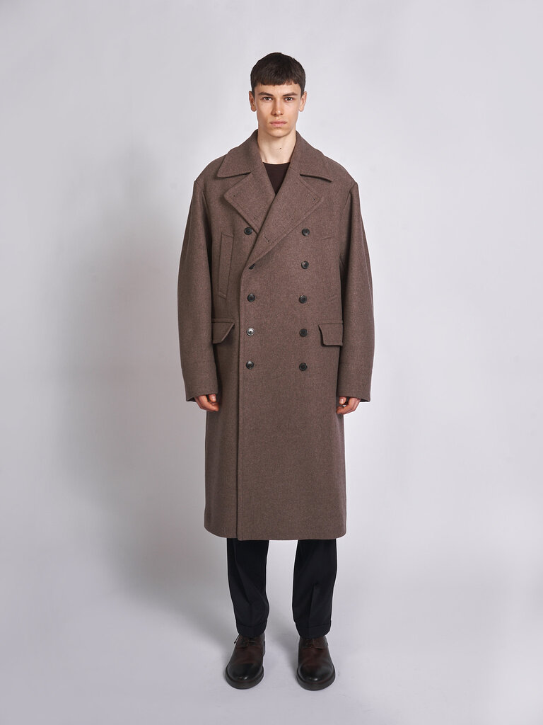 Dries Van Noten Taupe Rascott Bis Coat