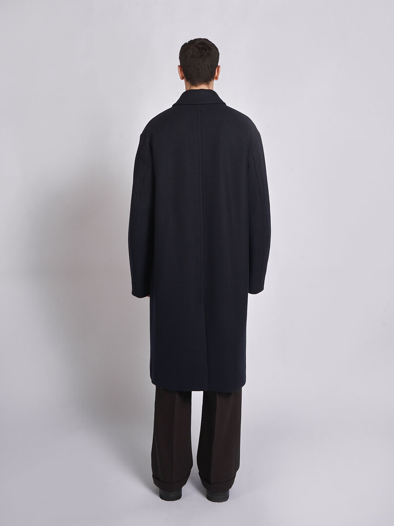 Dries Van Noten Navy Randale Coat