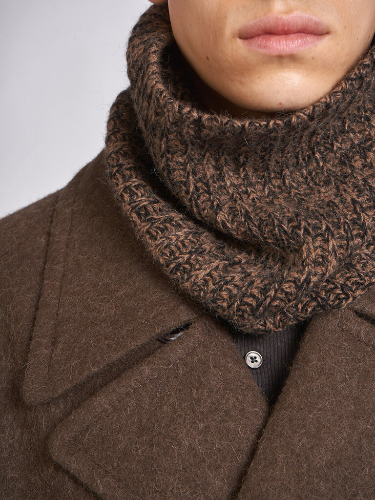 Lemaire Col Snood Tobacco/Ecorce/Black