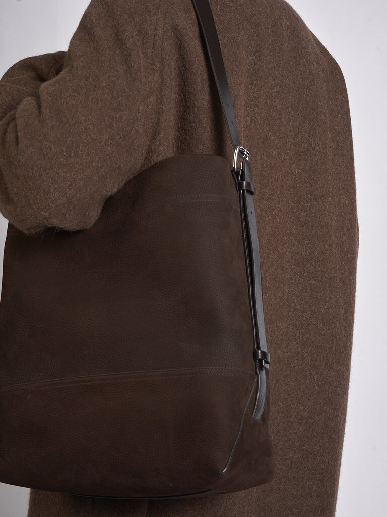 Lemaire Sac Belted Tote Ebony Brown