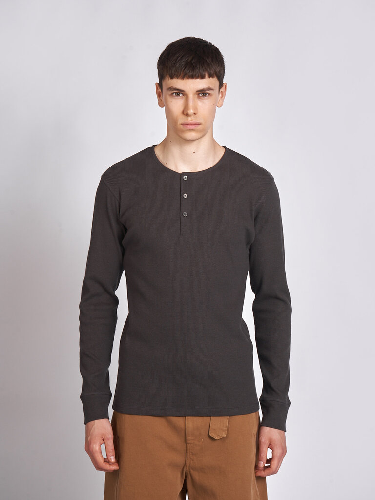 Lemaire Chandail Long Sleeve Henley Basalt