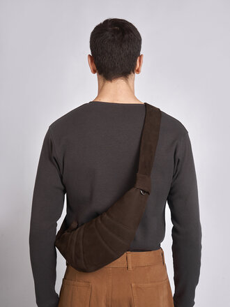 Lemaire Ebony Brown Small Croissant Bag