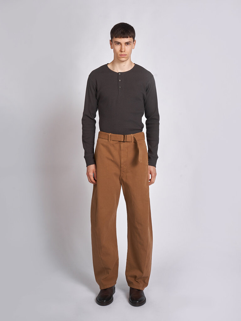 Lemaire Pantalon Twisted Belted Tabac