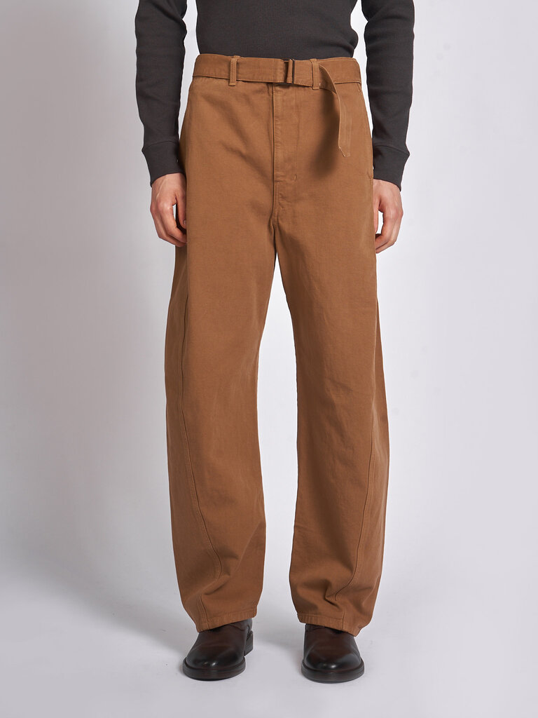 Lemaire Pantalon Twisted Belted Tabac