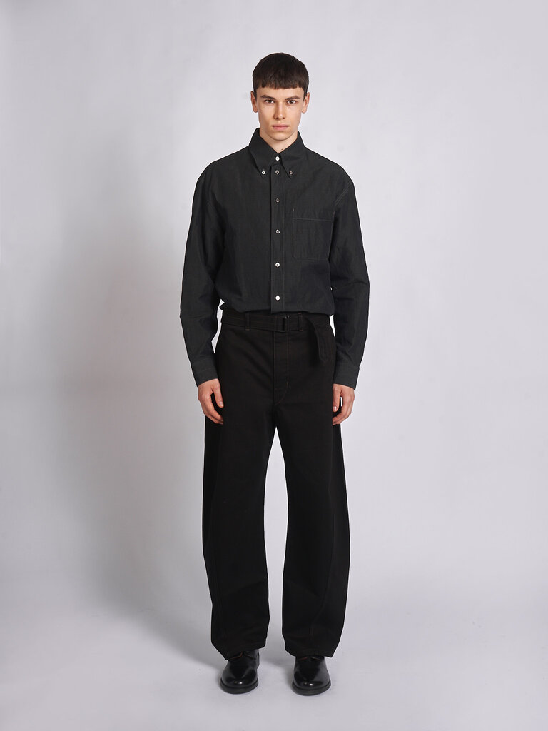 Lemaire Pantalon Twisted Belted Noir
