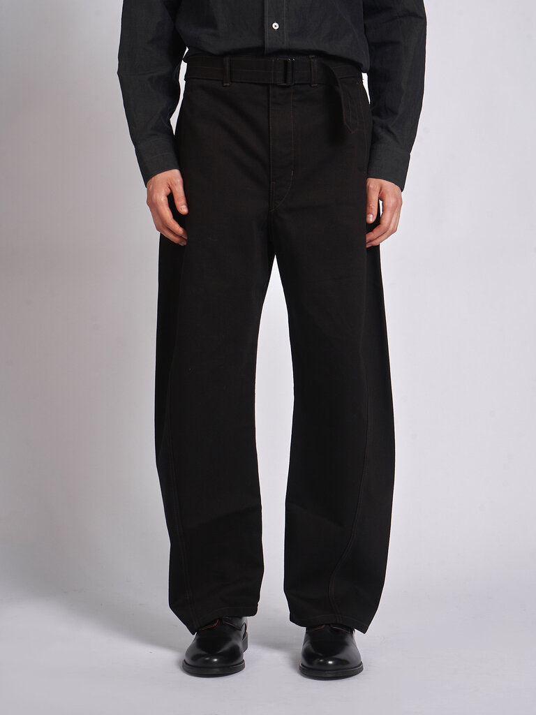 Lemaire Pantalon Twisted Belted Noir