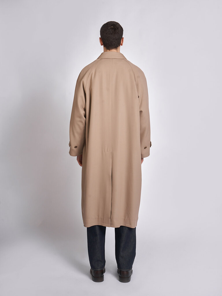 Auralee Beige x Mix Orange Ultra Fine Wool Twill Wool-Lined Jacket