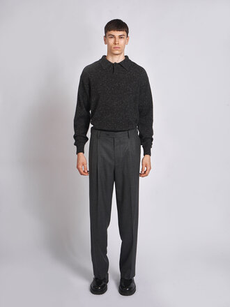 Auralee Pantalon Super Light Wool-Tuck Top Charcoal Auralee Pantalon Super Light Wool-Tuck Top Charcoal