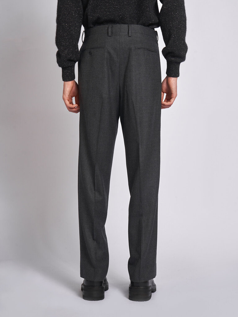 Auralee Pantalon Super Light Wool-Tuck Top Charcoal