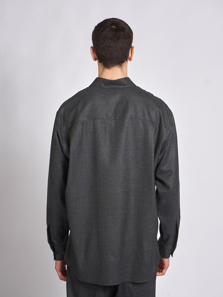Auralee Top Charcoal Super Light Wool Shirt