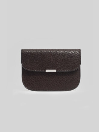Lemaire Dark Chocolate Soft Tab Card Holder