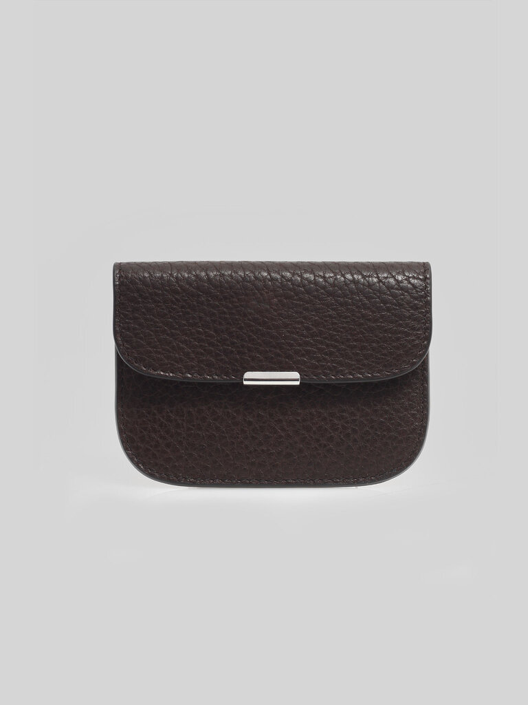 Lemaire Dark Chocolate Soft Tab Card Holder