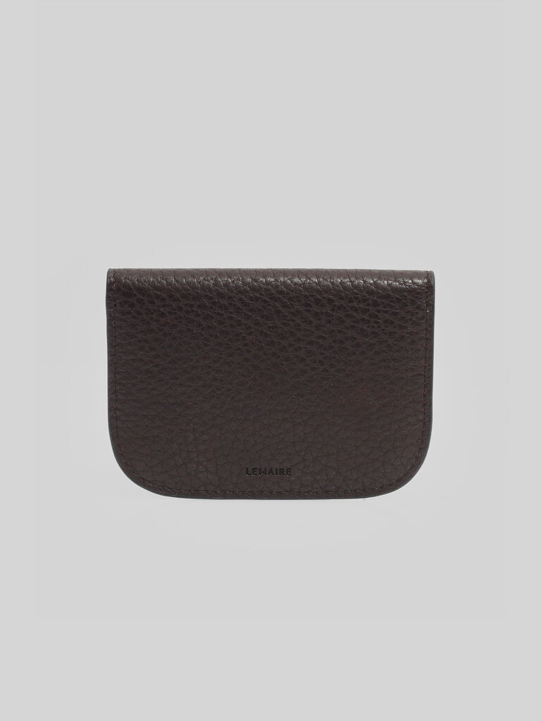 Lemaire Dark Chocolate Soft Tab Card Holder