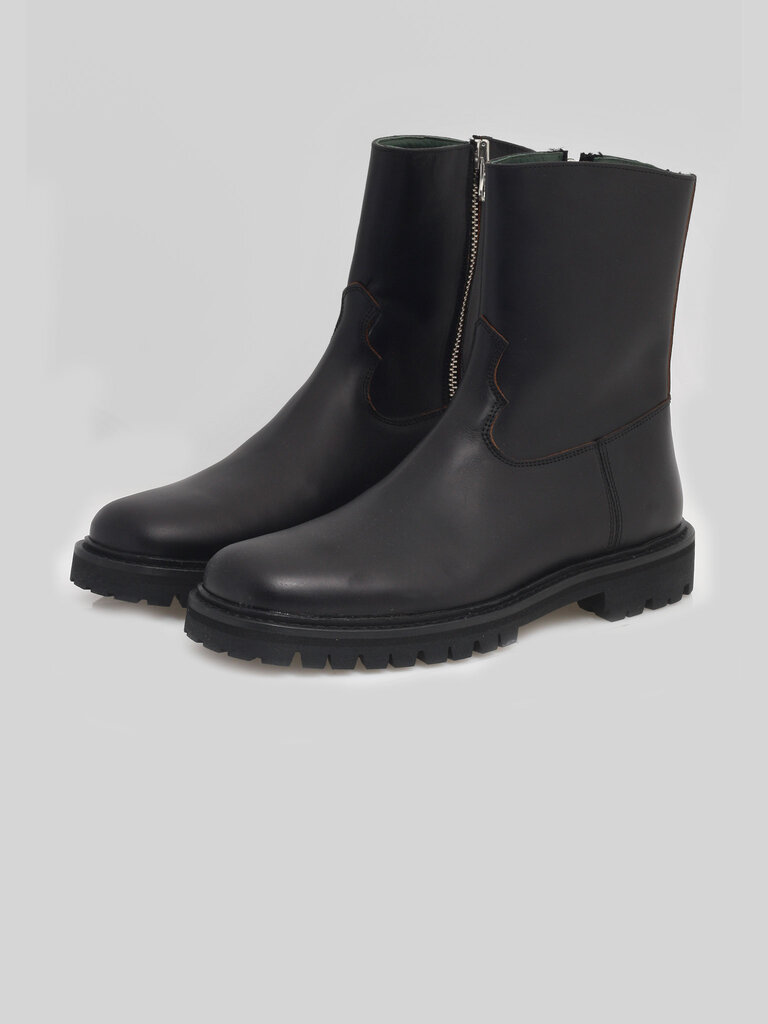 Vinny's Black Moto Boots