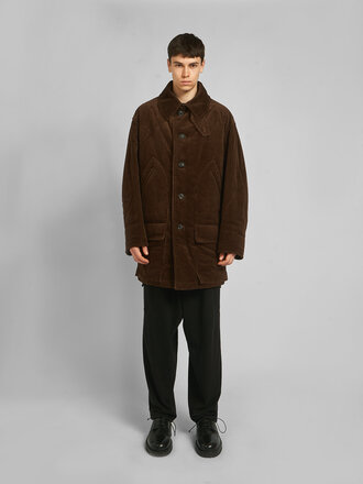 Yohji Yamamoto Manteau Padded hunting Coat Brun Yohji Yamamoto Manteau Padded hunting Coat Brun
