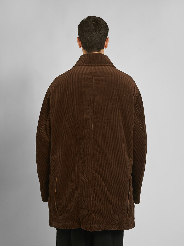 Yohji Yamamoto Manteau Padded hunting Coat Brun