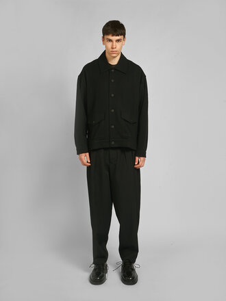 Yohji Yamamoto Black Stand Collar Jacket