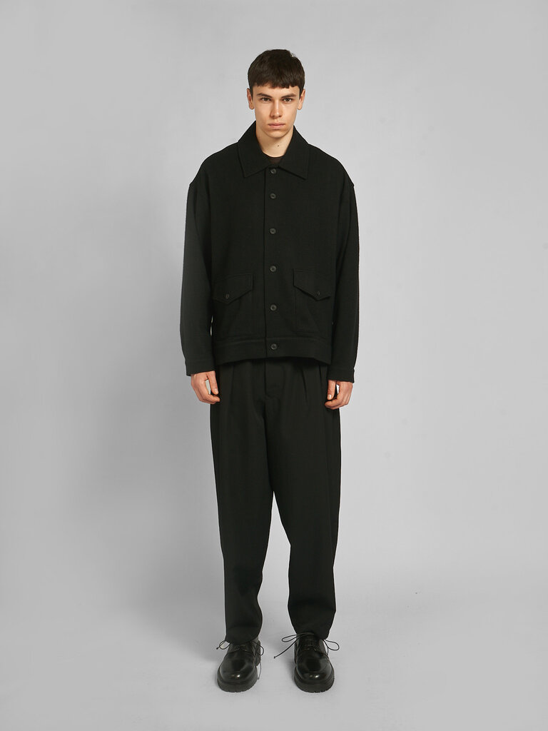 Yohji Yamamoto Black Stand Collar Jacket