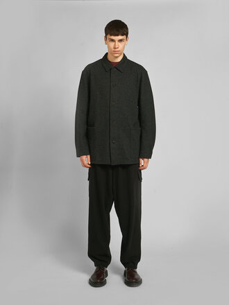 Yohji Yamamoto Surchemise Re Shirt Jacket Charcoal Yohji Yamamoto Surchemise Re Shirt Jacket Charcoal