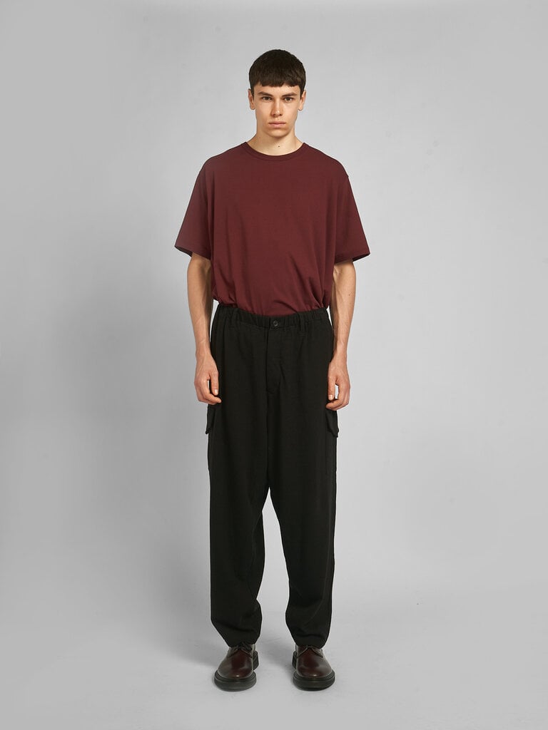 Yohji Yamamoto Pantalon Gusset Cargo Noir