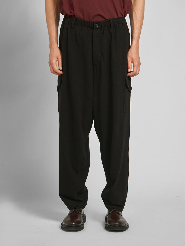 Yohji Yamamoto Black Gusset Cargo Pants