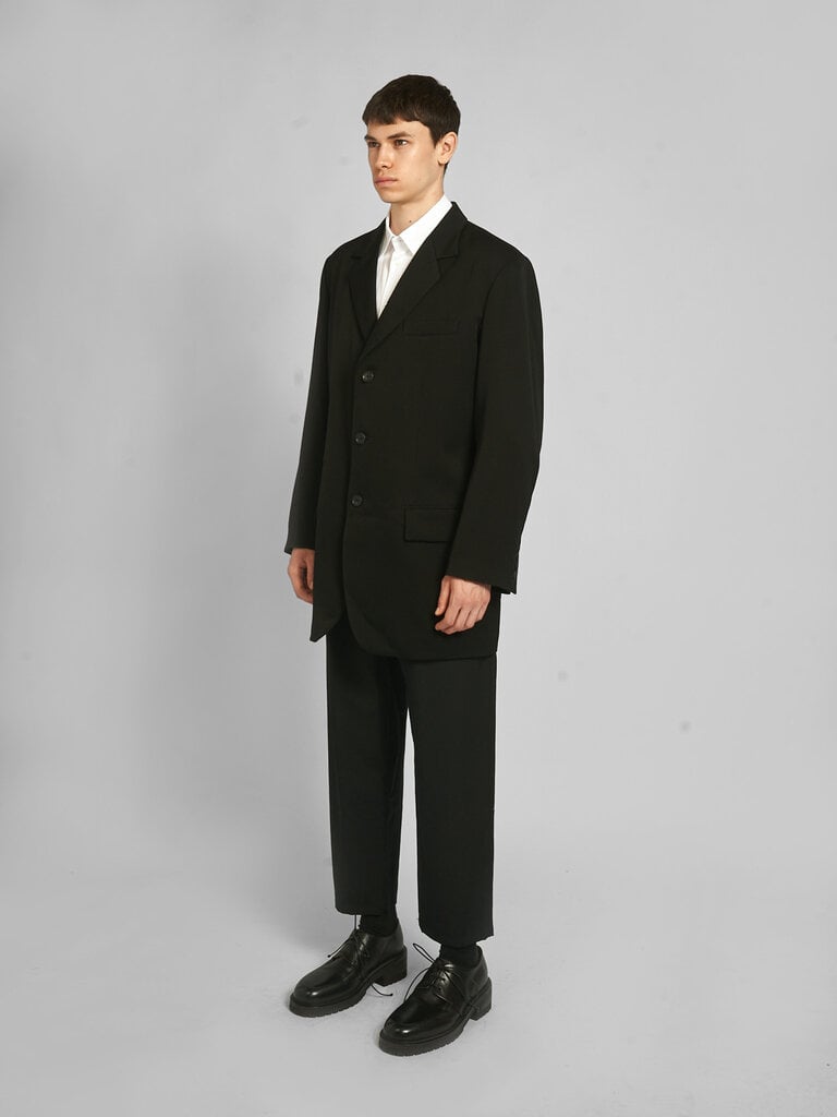 Yohji Yamamoto Black 3Button Single Blazer
