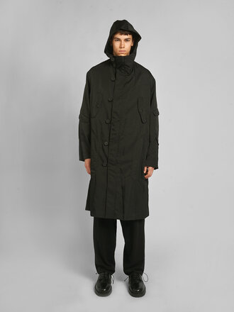 Yohji Yamamoto Manteau Long N-3 B Noir Yohji Yamamoto Manteau Long N-3 B Noir