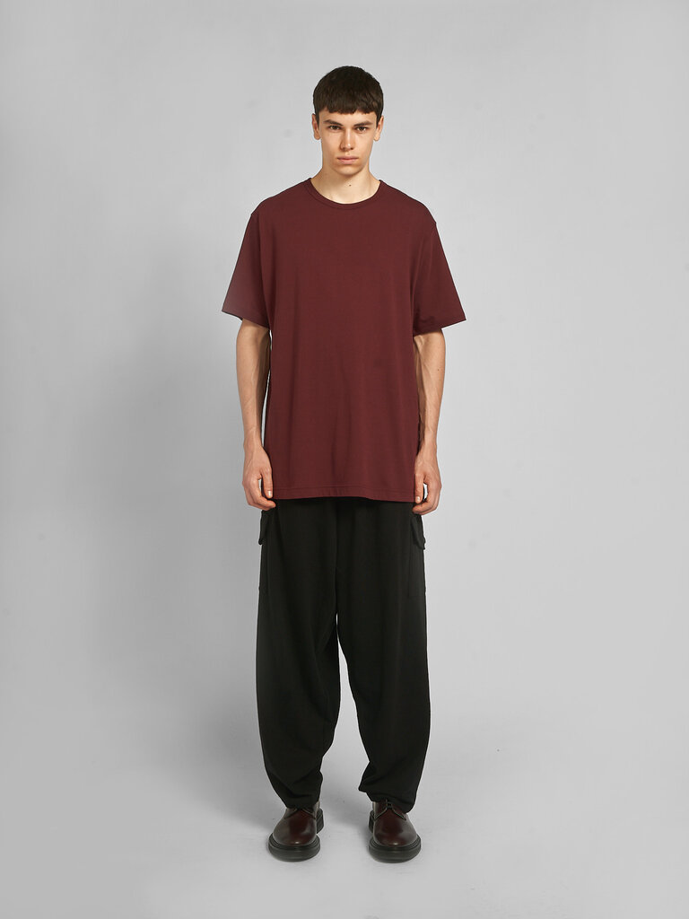 Yohji Yamamoto Bordeaux Round Neck SS T-shirt