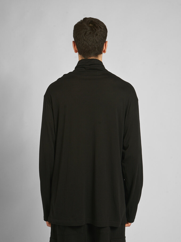 Yohji Yamamoto Black Turtle Neck Long Slv Sweater