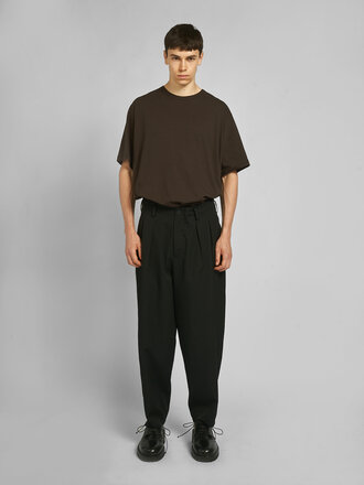 Yohji Yamamoto Black 2 Tuck Slim Pants
