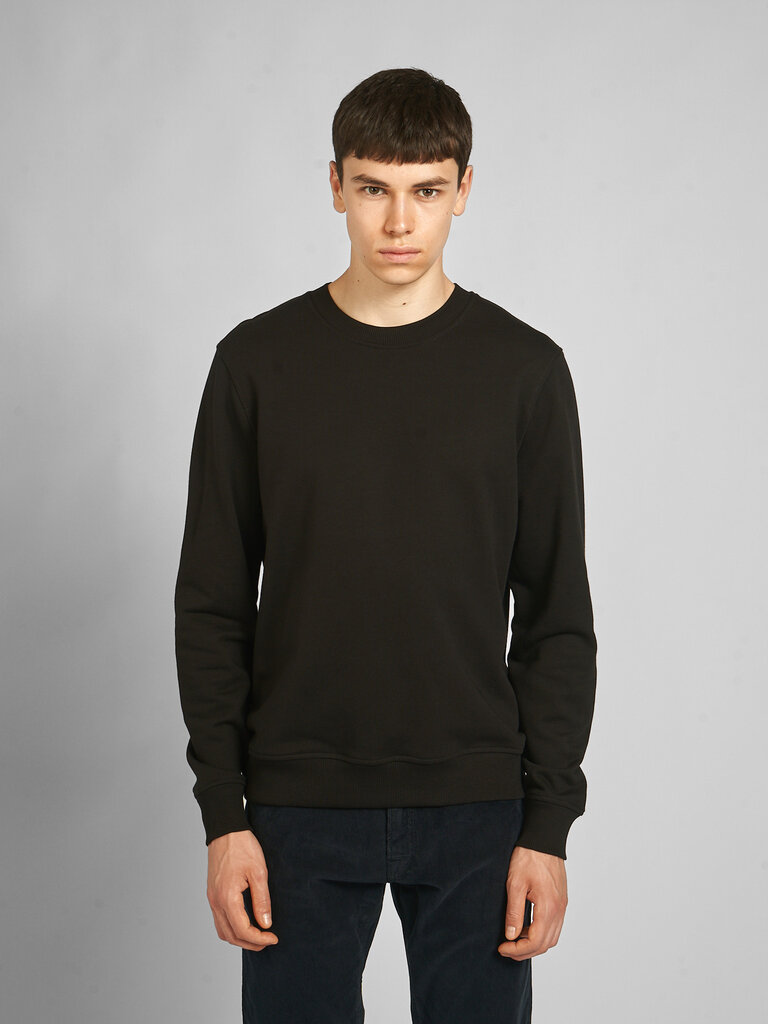 Sunspel Black Supima Loopback Sweater